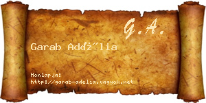 Garab Adélia névjegykártya